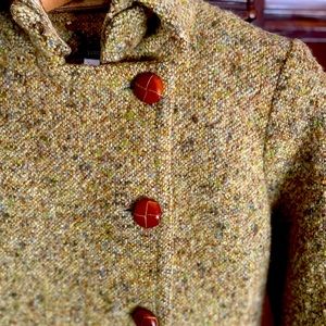 J. Crew woman’s green tweed coat